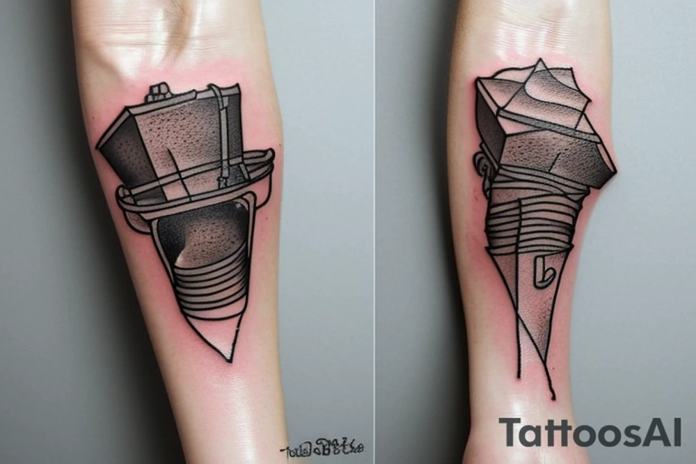 coal mine shaft tattoo idea