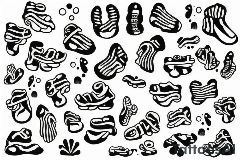 footprint with baby details tattoo idea
