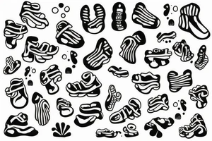 footprint with baby details tattoo idea