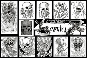 canary skeleton tattoo idea
