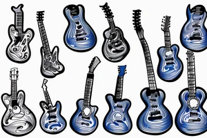 Blue guitar tattoo idea