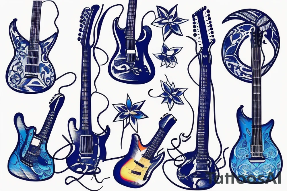 Blue guitar tattoo idea