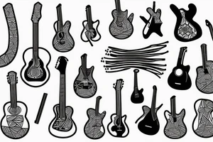 Blue guitar tattoo idea