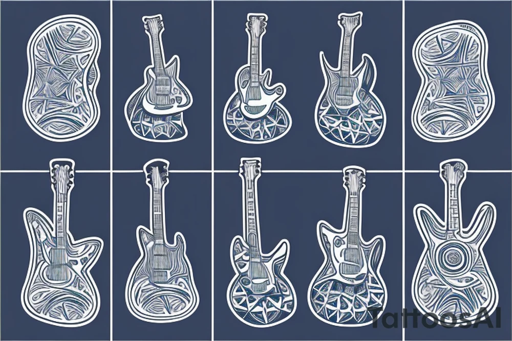 Blue guitar tattoo idea