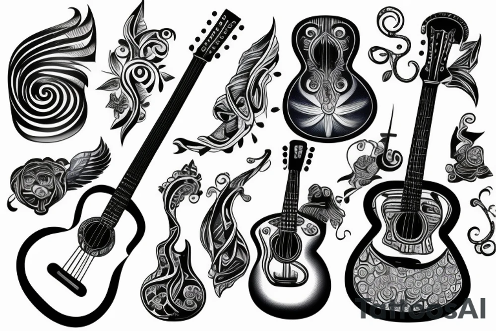 Blue guitar tattoo idea