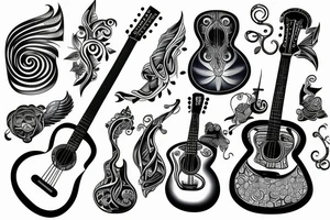 Blue guitar tattoo idea