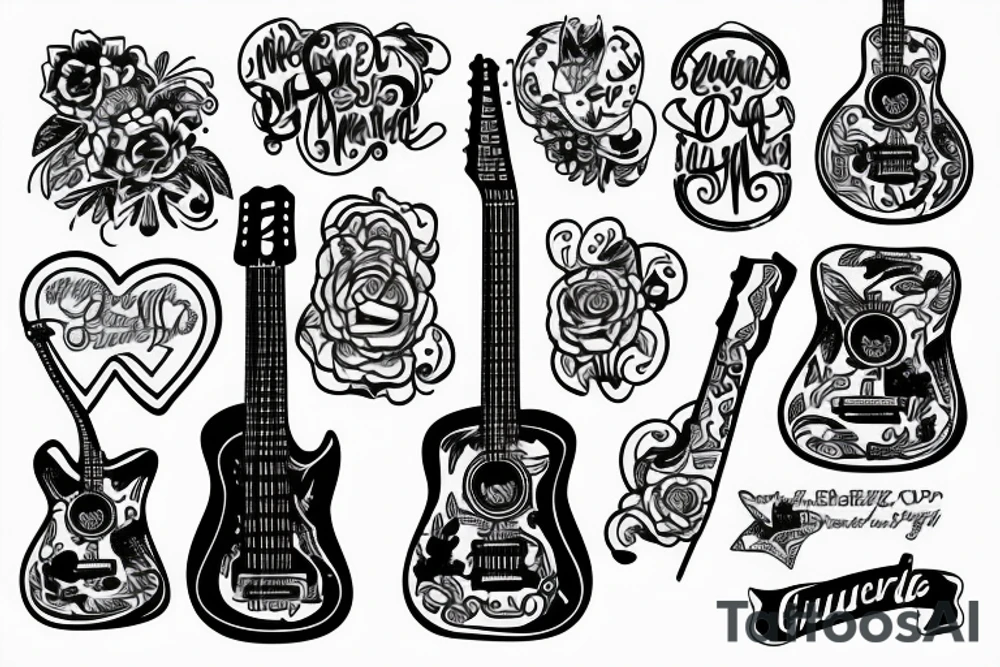 Blue guitar tattoo idea