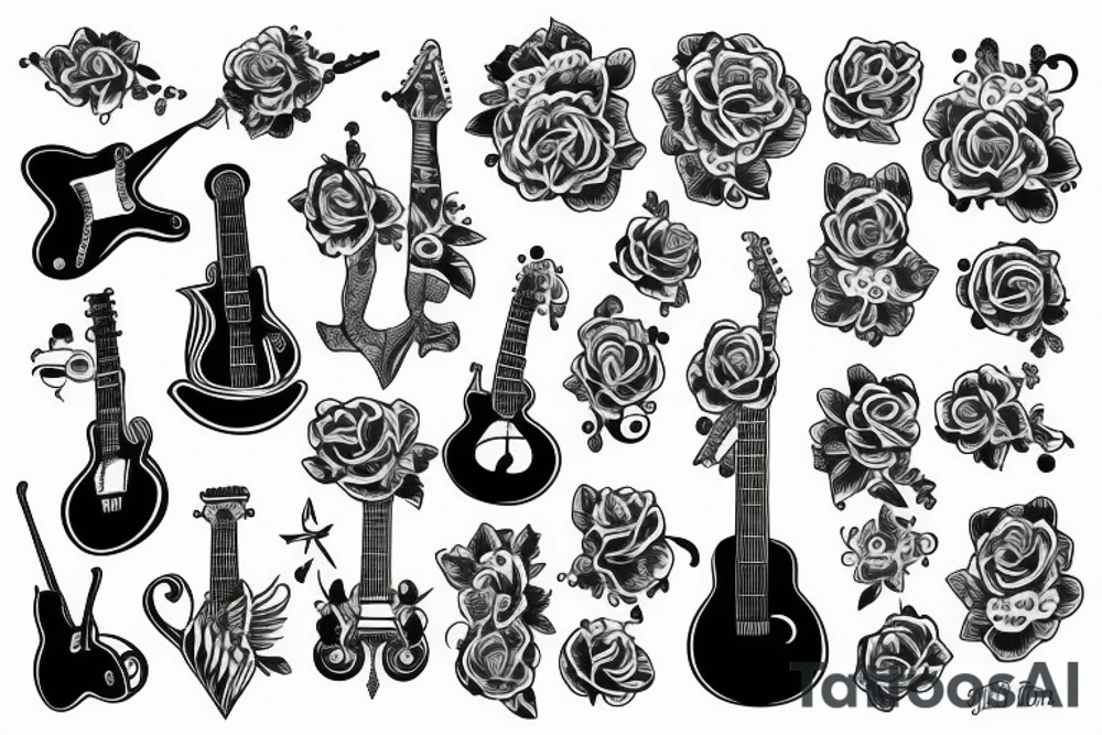 Blue guitar tattoo idea