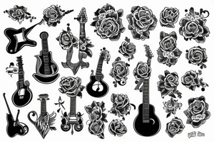 Blue guitar tattoo idea