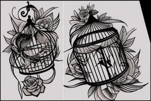 bird in a cage tattoo idea