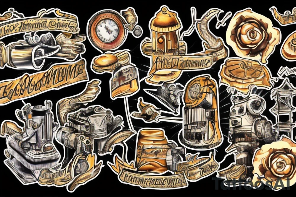mining machine tattoo idea