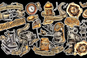 mining machine tattoo idea