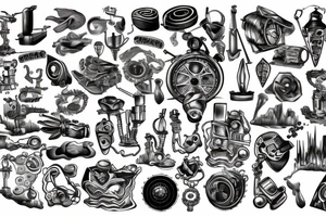 mining machine tattoo idea