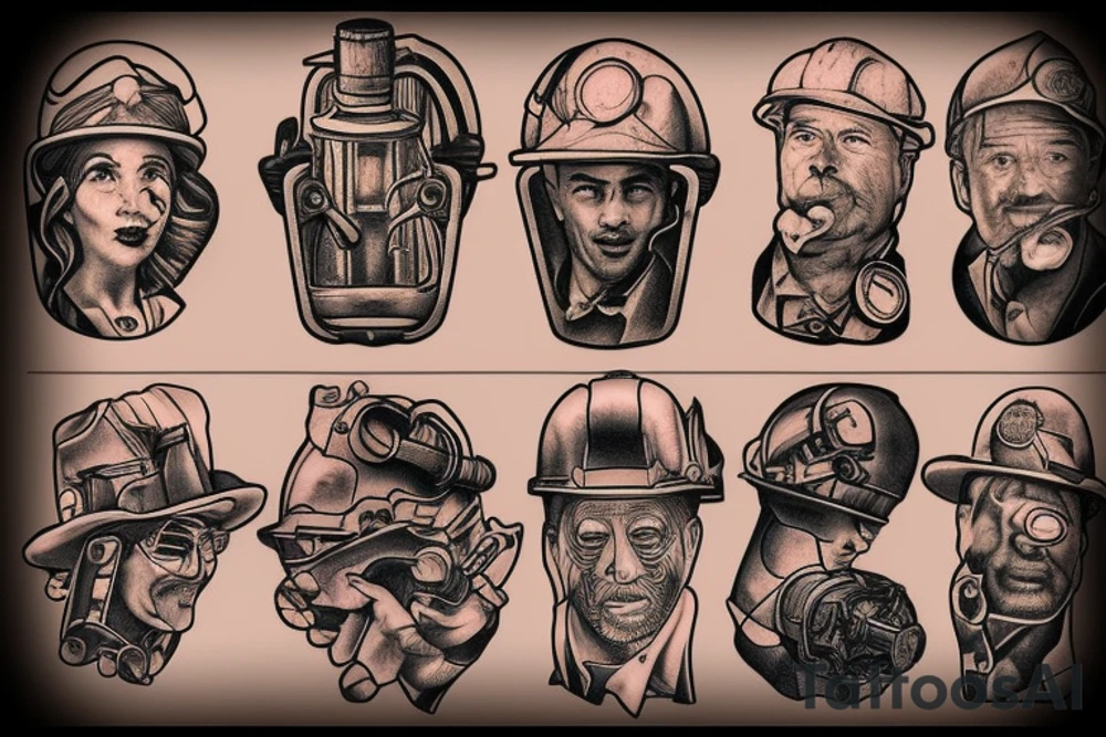 mining machine tattoo idea