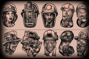mining machine tattoo idea