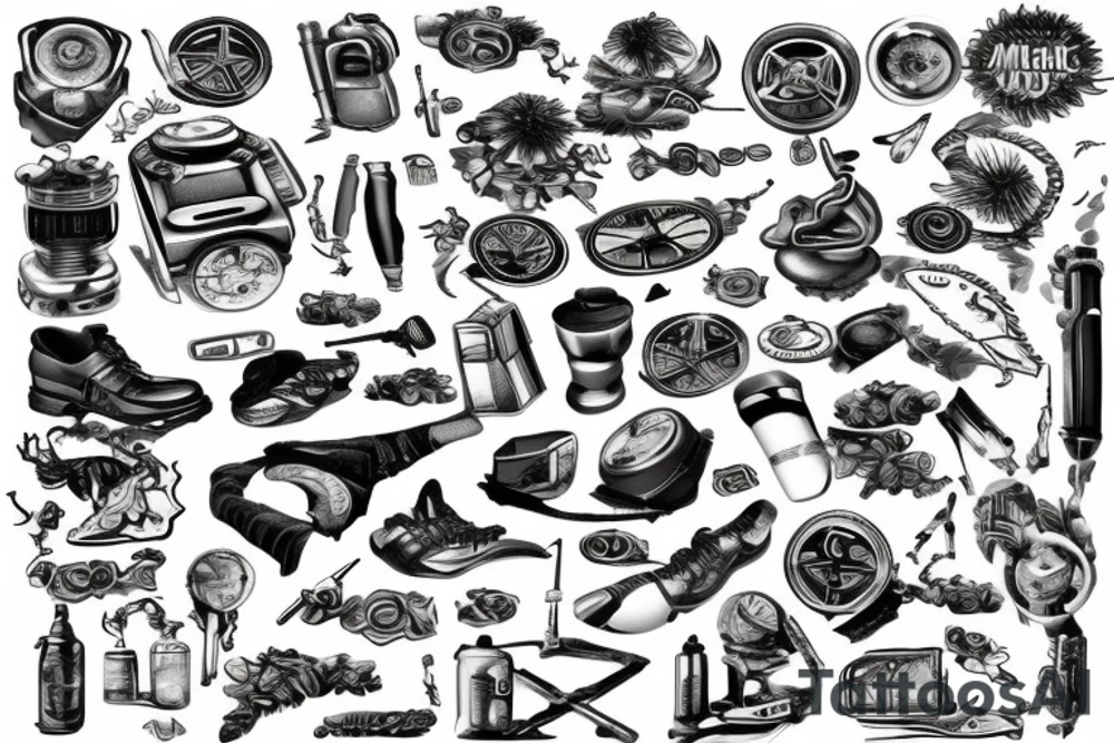 mining machine tattoo idea