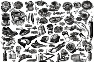 mining machine tattoo idea