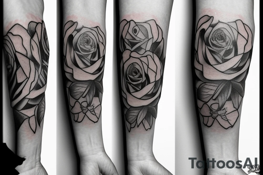 Rose with shade tattoo idea