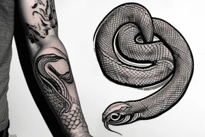 Snake on hand tattoo idea