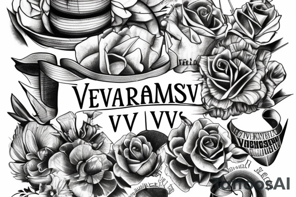 Forearm tattoo with the words "vi veri veniversum vivus vici" tattoo idea