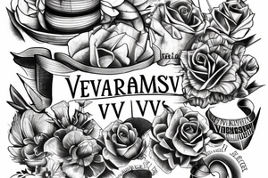 Forearm tattoo with the words "vi veri veniversum vivus vici" tattoo idea