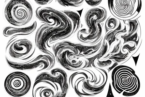 the words "vi veri veniversum vivus vici" spiraling out of the center of a galaxy. tattoo idea