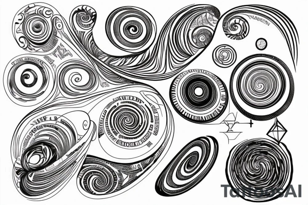 the words "vi veri veniversum vivus vici" spiraling out of the center of a galaxy. tattoo idea