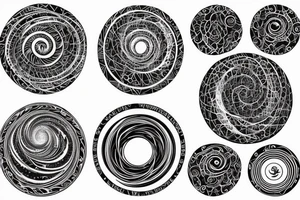the words "vi veri veniversum vivus vici" spiraling out of the center of a galaxy. tattoo idea