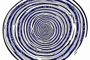 Start with the phrase vi veri veniversum vivus vici. Then make that spiral out of the center of the universe. Make the words prominent. Use only shades of blue. tattoo idea