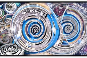 Start with the phrase vi veri veniversum vivus vici. Then make that spiral out of the center of the universe. Make the words prominent. Use only shades of blue. tattoo idea