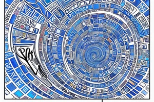 Start with the phrase vi veri veniversum vivus vici. Then make that spiral out of the center of the universe. Make the words prominent. Use only shades of blue. tattoo idea