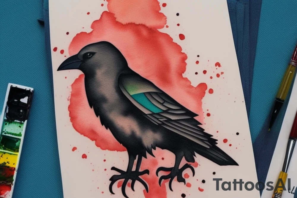 Crow from death cab for cutie album cover transatlanticism tattoo idea