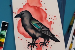 Crow from death cab for cutie album cover transatlanticism tattoo idea