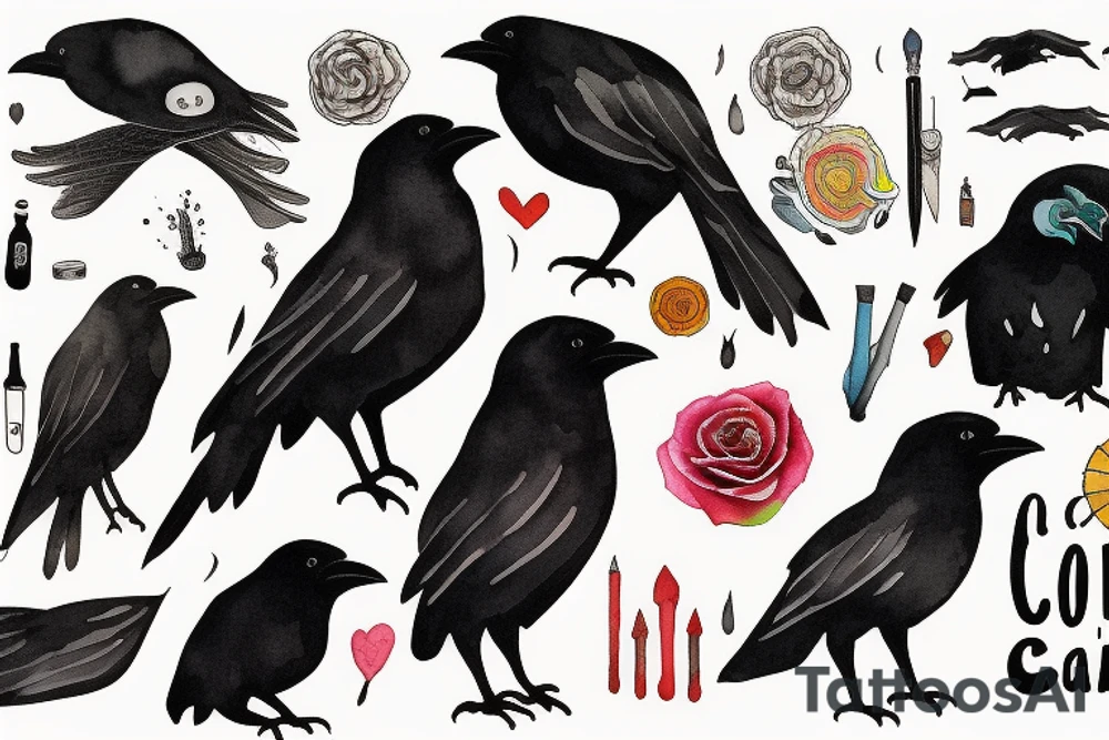 Crow from death cab for cutie album cover transatlanticism tattoo idea