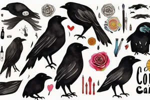 Crow from death cab for cutie album cover transatlanticism tattoo idea