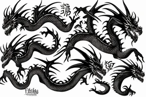 Three headed dragon tattoo idea