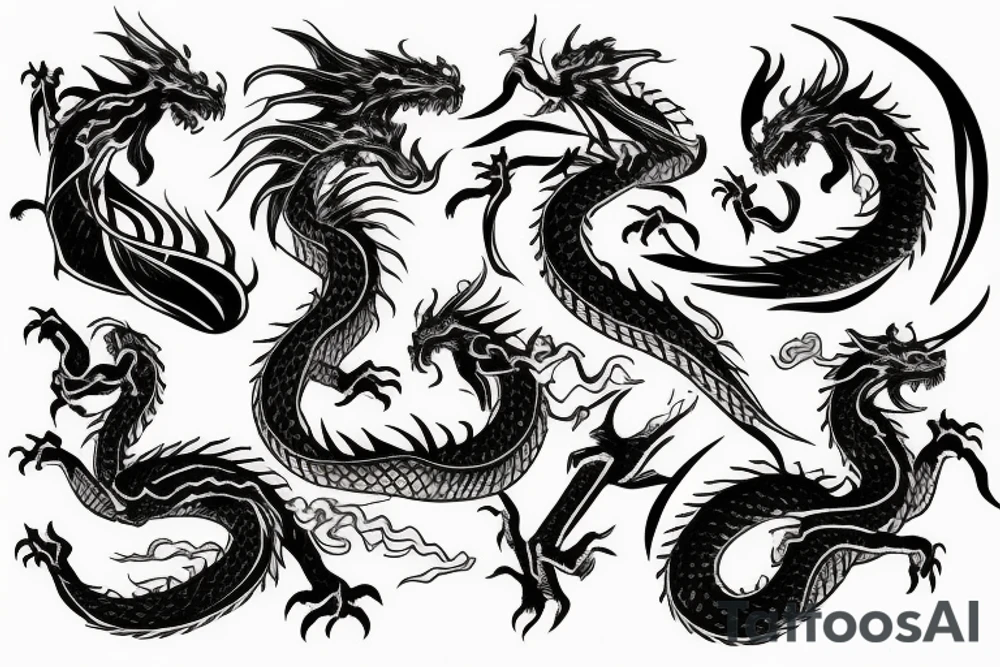Three headed dragon tattoo idea