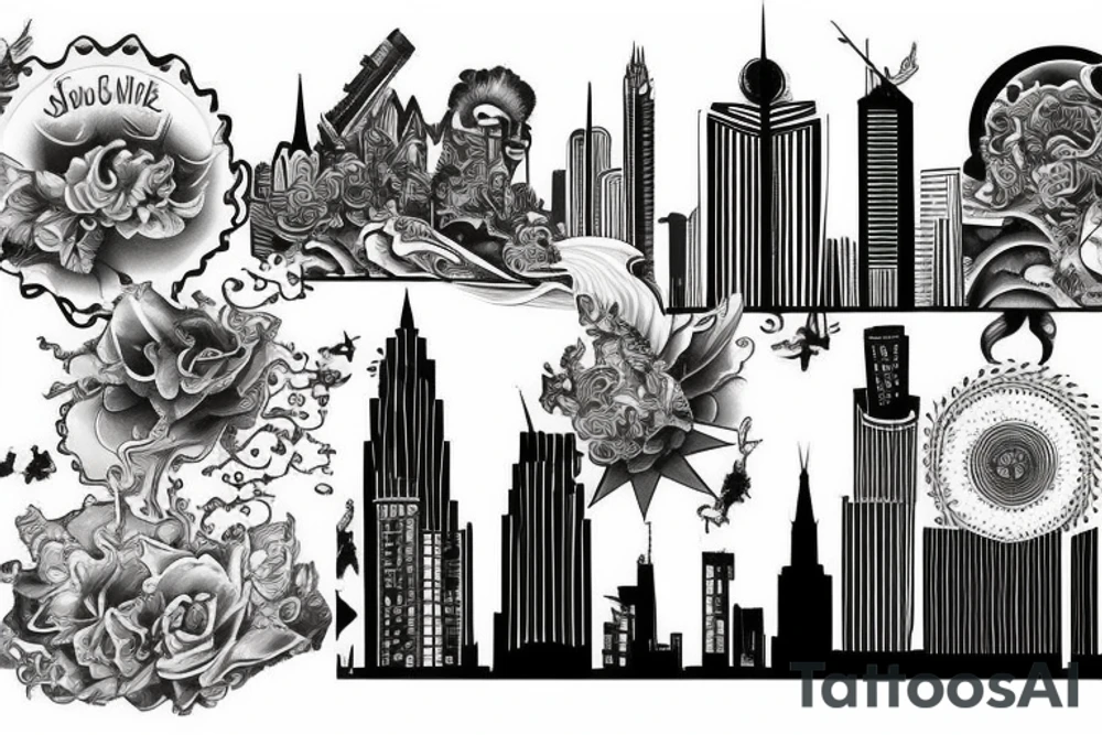 City skyline tattoo idea