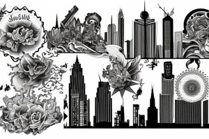 City skyline tattoo idea