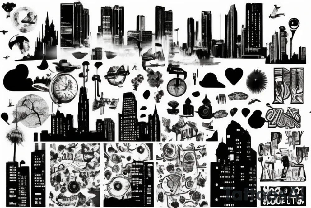 City skyline tattoo idea