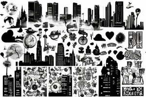 City skyline tattoo idea