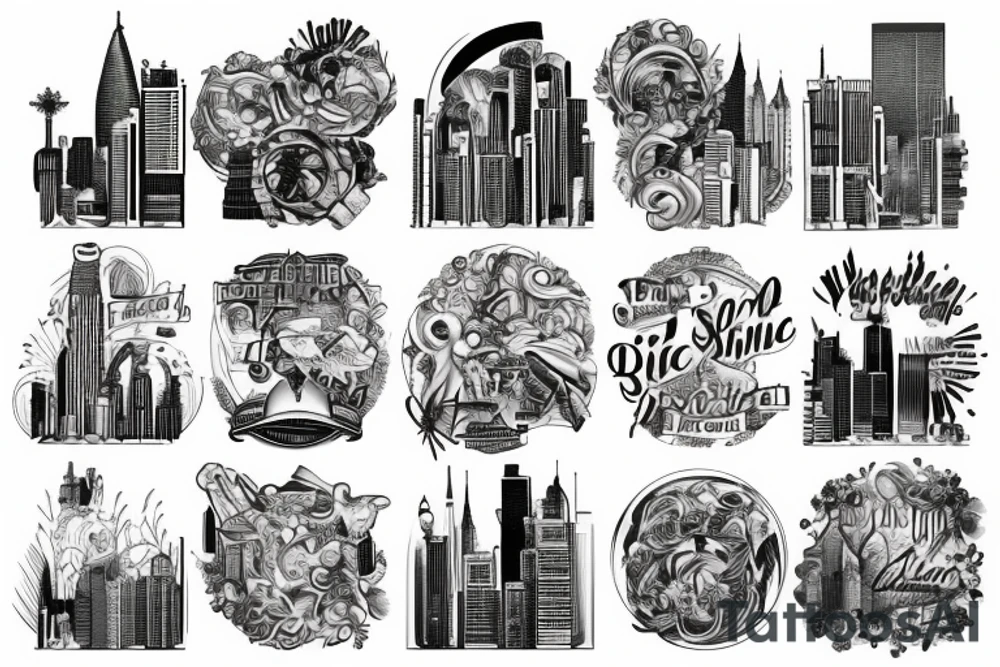 City skyline tattoo idea