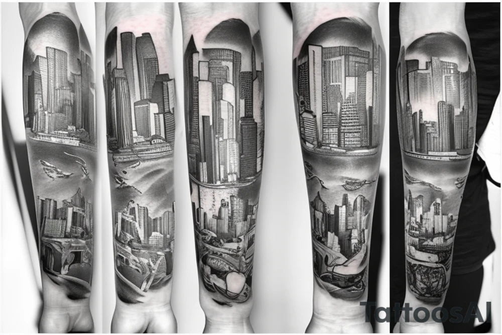 City skyline tattoo idea