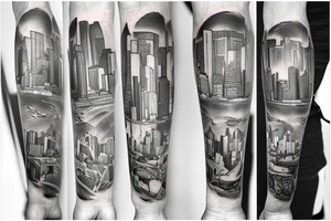 City skyline tattoo idea