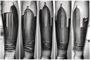 City skyline tattoo tattoo idea