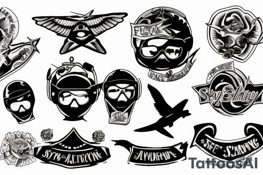 Skydiving tattoo idea
