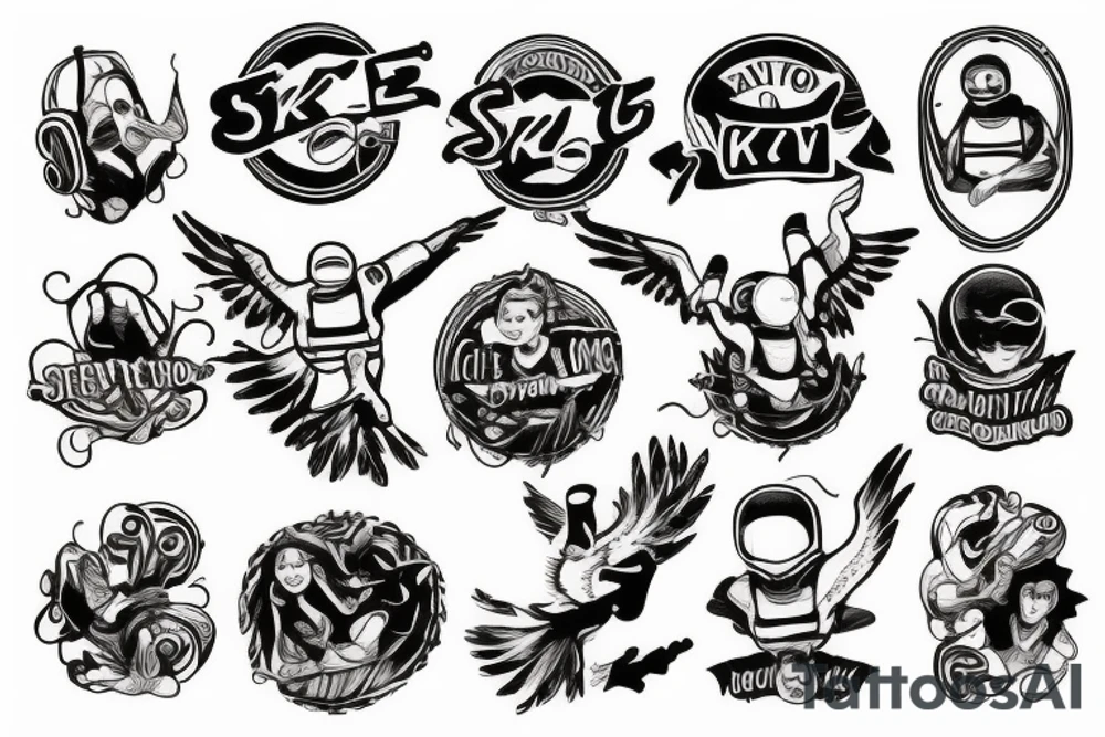 Skydiving tattoo idea