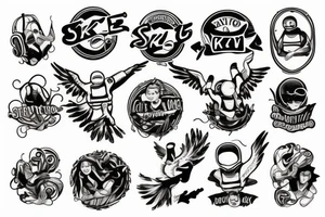 Skydiving tattoo idea