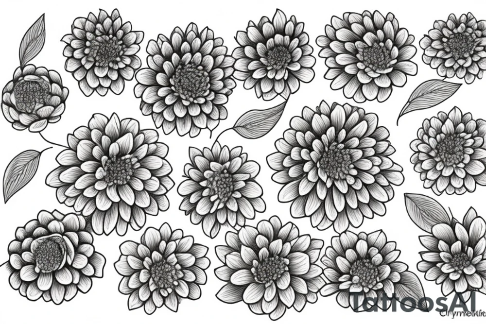 Chrysanthemums tattoo idea