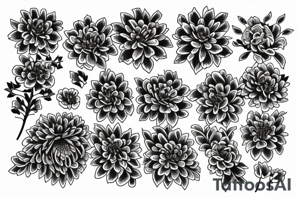 Chrysanthemums tattoo idea